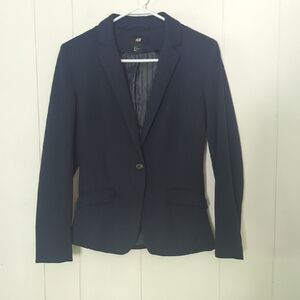 H&M Fitted Navy Blazer - 4